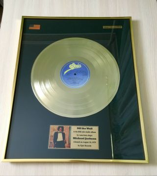 Michael Jackson - Off The Wall Gold Frame With Vinyl Record And Plaques