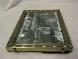 elegant vintage ornate metal & glass picture photo frame scroll edge detail 3