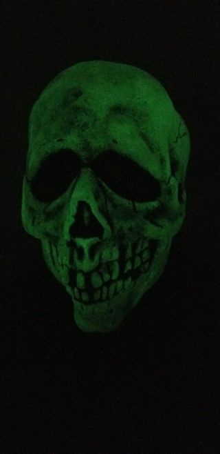 Don Post Studios Skull Skeleton Mask Halloween 1967 Vintage Rare Glows