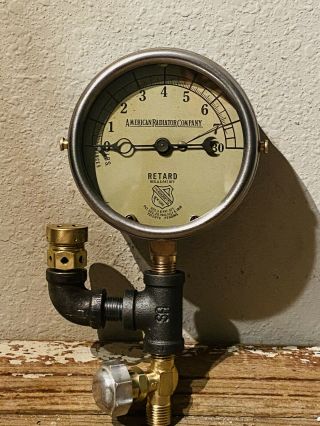 1916 Vintage Ashcroft Brass Steam Pressure Gauge,  Antique,  Boiler,  Steampunk