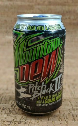 Mountain Dew Pitch Black Ii 2005 Limited Edition Empty Can -
