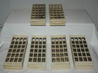 6 Vintage Ceramic Heater Radiant Brick Inserts Approx.  8 " X 2.  5 " X 1.  5 " Grates