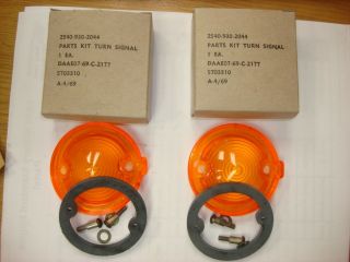 Turn Signal Lens Kit M151a1 M151 Mutt M38 M38a1 Mb Gpw 2ea Kits 2540 - 00 - 930 - 2044
