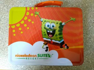 Nickelodeon Hotel Family Suites Official Metal Tin Large Lunchbox Pail