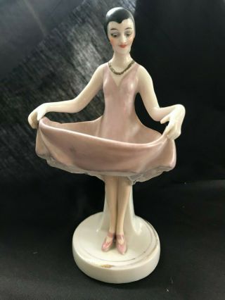 Outstanding Vintage Art Deco Flapper Girl Figural Pin Tray