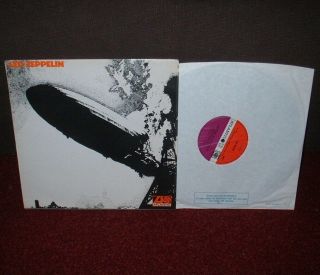 Led Zeppelin 1st Lp 1969 Atlantic 588 171,  A//1 B//1,  Orange Lettered Cover