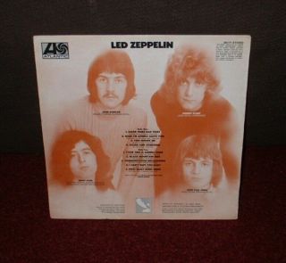 LED ZEPPELIN 1st LP 1969 ATLANTIC 588 171,  A//1 B//1,  ORANGE LETTERED COVER 2