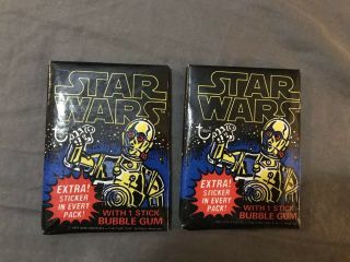 (2) 1977 Topps Star Wars Series 1 Wax Packs