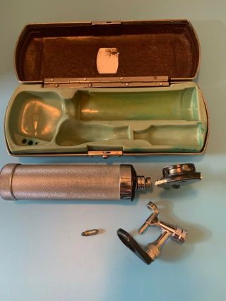 Welch Allyn Otoscope Ophthalmoscope Diagnostic Set Vintage Bakelite Case As - Is