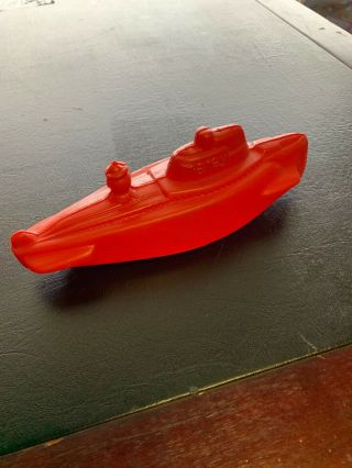 Vintage Red Blow Mold toy boat plastic MATEY premium toy bubble bath 2