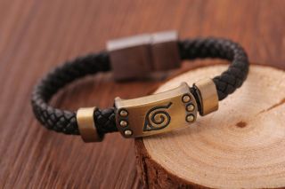 Anime Naruto Knit Bracelet Cosplay Costumes Accessories Props Black Punk Fashion