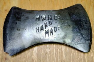 Vintage " M W H Co " Hand Made Marshall Wells Double Bit Axe Head Kelly Usa