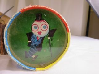 Vintage Clown Circus Toy Hand Held Dexterity Puzzle Game Japan Kca3