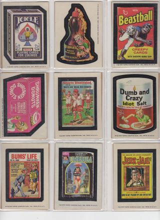 1975 Topps Wacky Packages 13th Series 13 Complete Sticker Set 30/30 Nm -