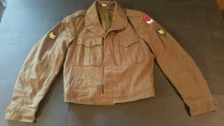 Vintage - World - War - Ii - Ww2 - Us - Army - Wool - Dress - Coat - Jacket - Size - 38l