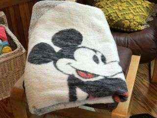 Vintage Biederlack Blanket Throw Mickey Mouse Walt Disney Usa