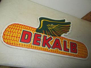 Vintage 16 X 31 Dekalb Corn Seed Advertising Sign