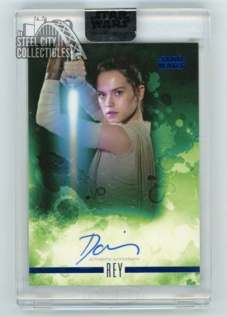 Daisy Ridley Rey 2019 Topps Star Wars Stellar Signatures Autograph Card 10/25