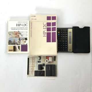 Vintage Hp - 12c Programmable Financial Calculator - Comes With Soft Case And Box