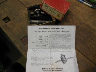 Vintage Millers Falls 240 Chisel & Plane Iron Sharpening Guide Old Tool