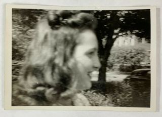 A Profile Selfie Out Of Focus Up Close Beauty,  Woman,  Vintage Photo Snapshot