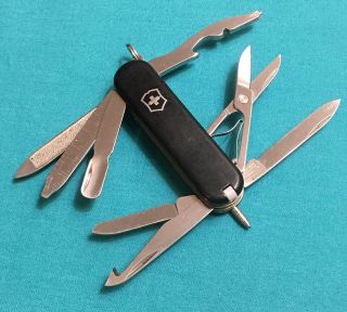 Victorinox Swiss Army Pocket Knife - Black Mini Champ - Multi Tool