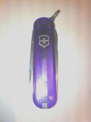 Victorinox Swiss Army Classic Sd Pocket Knife,  Translucent Blue 58mm