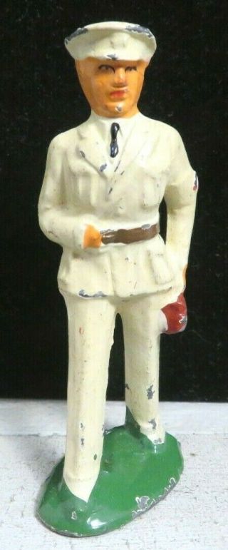 Vintage Barclay Lead Toy Soldier Navy Doctor In White B - 081