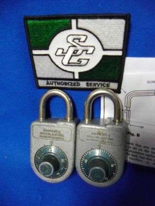 2 Sargent Greenleaf S&g 8088 Changeable Combination Locker Lock Padlocks W/ Tool
