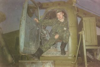 2000s Handsome Young Man Soldier Army Recruit In Truck Russian Photo Gay Int