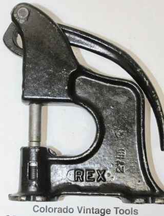 Rex No.  27 Brake Relining Tubular Rivet Press - Setter / Leather Tool
