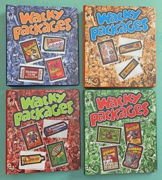 All Four 1973 - 77 Wacky Packages Binders By Non - Sport Update ©1999 Packs Binder