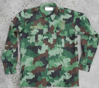 Yugoslavia / Serbia Un - Issued M93 Camouflage Army Shirt 2015 Size 46 126 Cm Xxxl