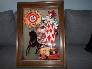 The Great Arm & Hammer Brand Soda Large Mirror With Wooden Frame