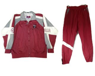 Alabama Crimson Tide Xl Vintage Tracksuit Windbreaker Jacket & Pants Nylon Lined