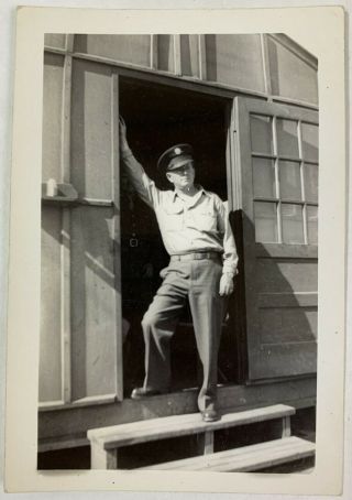 " Private Earl " 799th Camp Haan Riverside Ca,  Man,  Gay Int Vintage Photo Snapshot