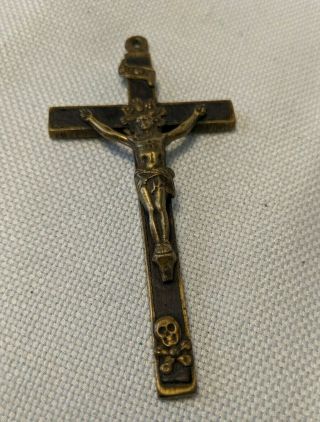 Vintage Antique Cross Crucifix With Skull Item 640