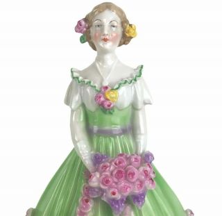 Vintage German Porcelain Figural Lady Woman Planter Figurine 5028 10 