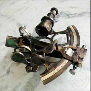 Antique Designer Brass Nautical Marine Sextant Navigation Vintage Solid Gift
