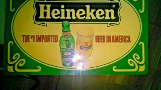 Vtg Heineken Beer Bar Counter Mat Old Stock
