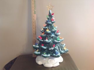 Vintage Atlantic Mold 17 " Light Up Ceramic Christmas Tree
