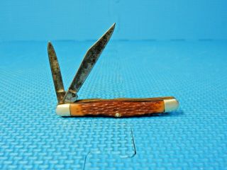 KA - BAR POCKET KNIFE 2 BLADE 1056 U.  S.  A.  2 - 3/4 INCH LENGTH VINTAGE 2