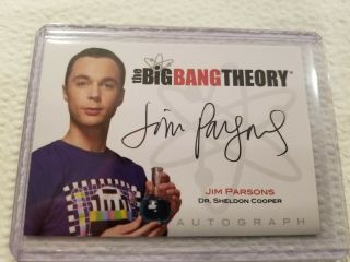 Jim Parsons The Big Bang Theory Seasons 1 & 2 Autograph Trading Card A2 Signed