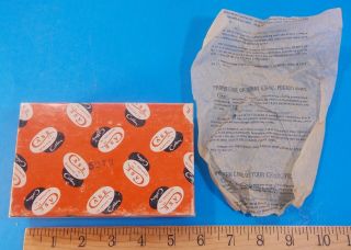 Vintage Orange Lid Case Xx Knife Box & Paper Pattern 6265 Sab Ss Stidham