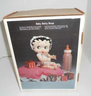 Vintage 1985 Betty Boop Limited Edition Baby Doll Dolls Dreams & Love Boxed Wcoa