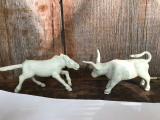 VTG 1950s MARX WESTERN RANCH CHUBBIES 60 MM COWBOYS HORSES STEER SITTER RIDERS 3