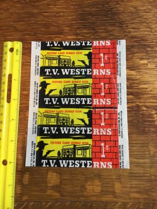 1958 Topps Tv Westerns 1 Cent Wax Wrapper