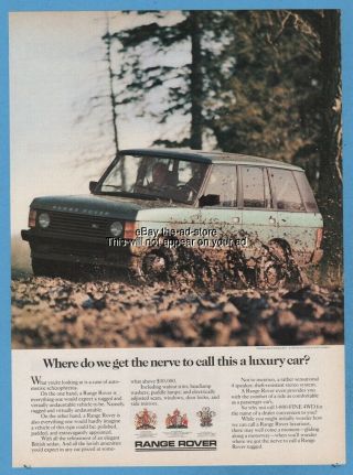1987 Range Rover Where Do We Get The Nerve To Call This A Luxury Car? Photo Ad