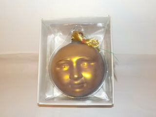 Vintage Department 56 Man In The Moon Large Mercury Glass Christmas Ornament