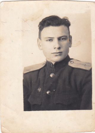 March,  1945 Handsome Young Man Guy Soldier Red Army Ww2 Russian Soviet Photo Gay